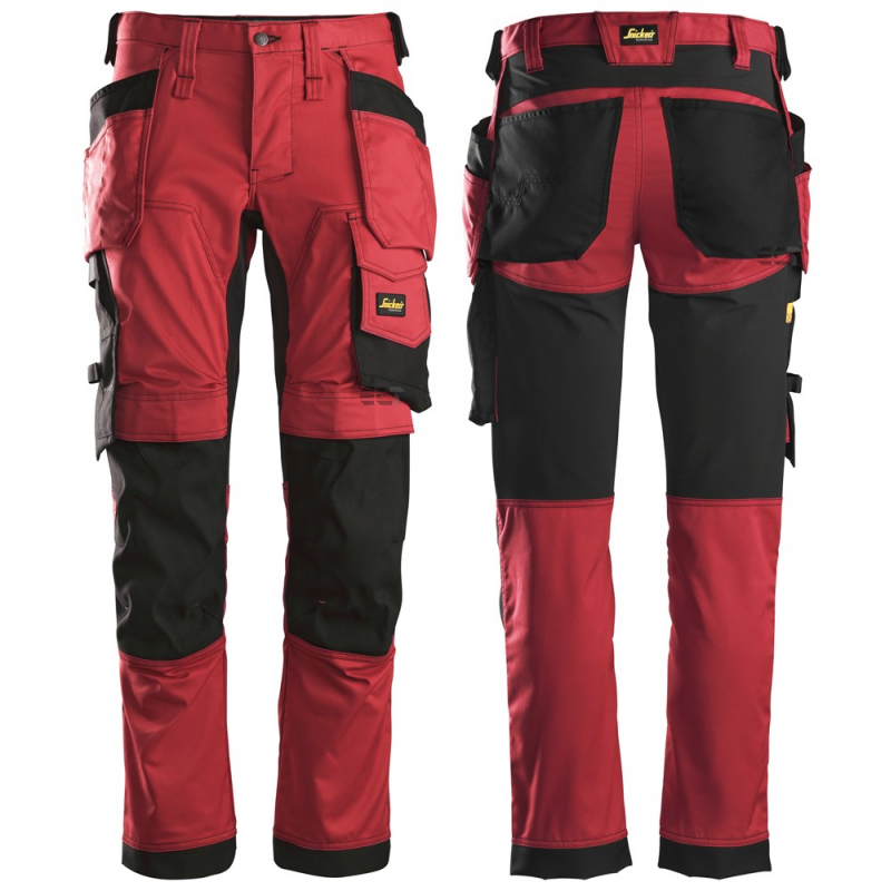 Spodnie 6241 stretch AllroundWork z workami kieszeniowymi kolor chili red/black rozm. 58 62411604058 SNICKERS WORKWEAR Spodnie 6241 stretch AllroundWork z workami kieszeniowymi kolor chili red/black rozm. 58 62411604058 SNICKERS WORKWEAR Bahcocentrum.pl