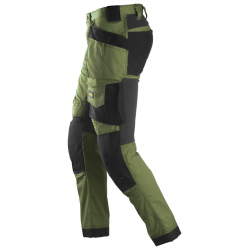 Spodnie 6241 stretch AllroundWork z workami kieszeniowymi kolor khaki green/black rozm. 48 62413104048 SNICKERS WORKWEAR