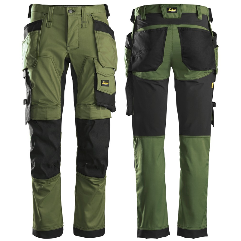 Spodnie 6241 stretch AllroundWork z workami kieszeniowymi kolor khaki green/black rozm. 56 62413104056 SNICKERS WORKWEAR Spodnie 6241 stretch AllroundWork z workami kieszeniowymi kolor khaki green/black rozm. 56 62413104056 SNICKERS WORKWEAR Bahcocentrum.pl