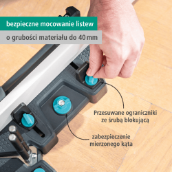 Przyrżnia skrzynka uciosowa 120 mm regulowana 85°-275° 6956000 WOLFCRAFT