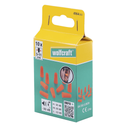 Stopery do uszu jednorazowe 10 szt. 4964000 WOLFCRAFT