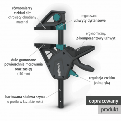 Ścisk automatyczny 300 mm PRO MAX 3071000 WOLFCRAFT