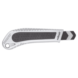Nóż metalowy z odłamywanym ostrzem 18 mm, z czarnym ostrzem „Profi Sharp” 4306000 WOLFCRAFT