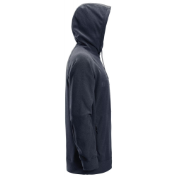 Bluza 8075 frotte Polartec® z kapturem AllroundWork kolor dark navy melange rozm. XL 80754500007 SNICKERS WORKWEAR