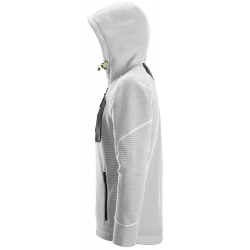 Bluza 8041 polarowa FlexiWork z kapturem kolor white/black rozm. M 80410904005 SNICKERS WORKWEAR