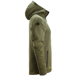 Bluza 8041 polarowa FlexiWork z kapturem kolor khaki green/black rozm. S 80413104004 SNICKERS WORKWEAR