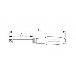 Pokrętło wkrętakowe 3/8'' 150 mm 7756 BAHCO