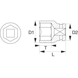 Nasadka 1/2'' calowa 9/16'' 7800SZ-9/16 BAHCO