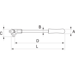 Pokrętło przegubowe 1/2'' 390 mm 8157-15 BAHCO