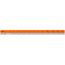 Szczypce wygięte 45° 210 mm 2477 G-200 Bahco