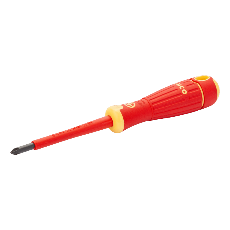 Wkrętak izolowany VDE kombinowany do śrub prostych x PH1 FIT B148.001.080 Bahco Wkrętak izolowany VDE kombinowany do śrub prostych x PH1 FIT B148.001.080 Bahco Bahcocentrum.pl