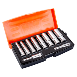 Zestaw 10 szt. długich nasadek 1/4'' S0810L BAHCO