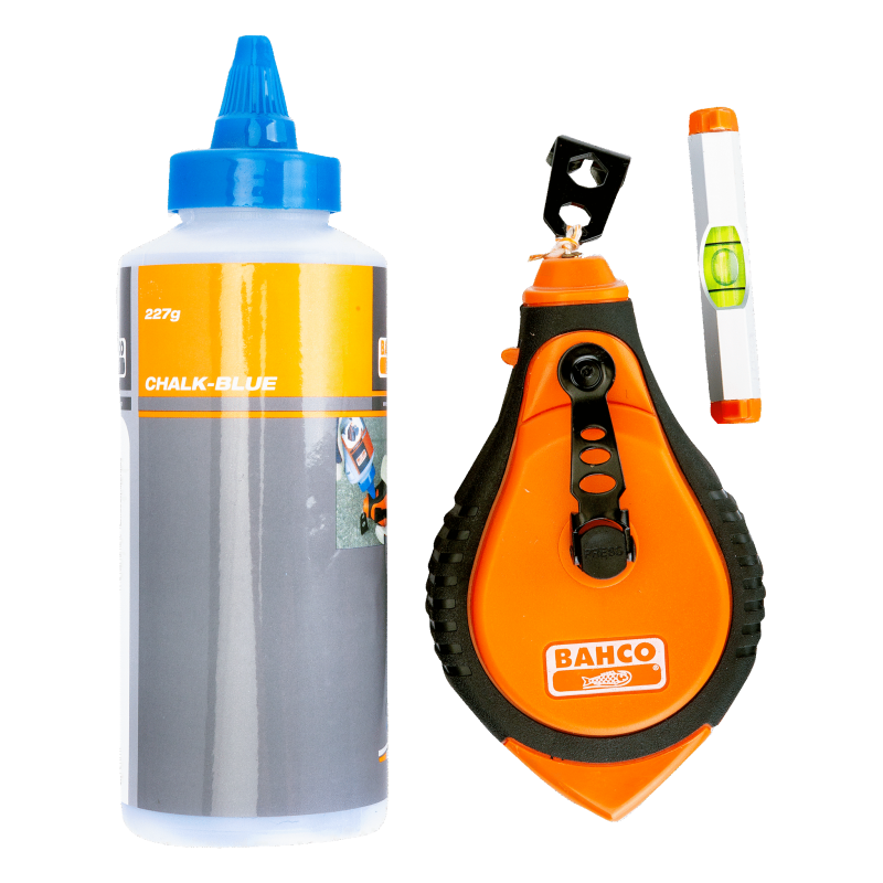 Sznur traserski + kreda + poziomica CL-1221-SET Bahco Bahcocentrum.pl