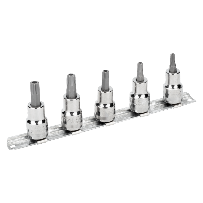 Zestaw 5 szt. nasadek 3/8'' torx z otworem, na szynie TR27-TR50 7409TORX-TRR/S5 Bahco Zestaw 5 szt. nasadek 3/8'' torx z otworem, na szynie TR27-TR50 7409TORX-TRR/S5 Bahco Bahcocentrum.pl