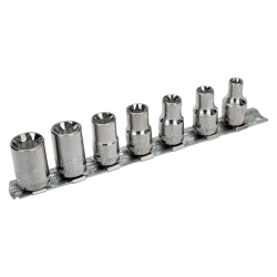 Zestaw 7 szt. nasadek 3/8'' do śrub zewnętrznych torx-ER na szynie 7400TORX-ER/S7 Bahco