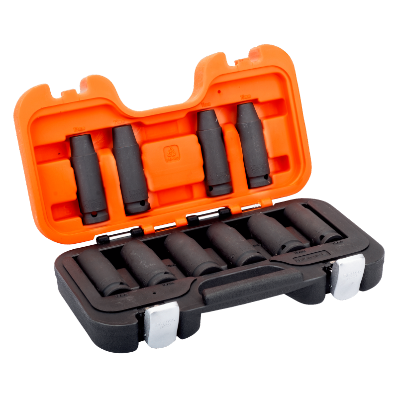 Zestaw 10 szt. nasadek udarowych długich 1/2'' 10-19 mm DD/S10 Bahco Zestaw 10 szt. nasadek udarowych długich 1/2'' 10-19 mm DD/S10 Bahco Bahcocentrum.pl