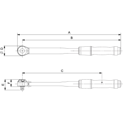Klucz dynamometryczny 1/4'' 3-15 Nm 74WR-15 BAHCO