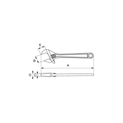 Klucz nastawny chromowany 205 mm 8071 C IP Bahco