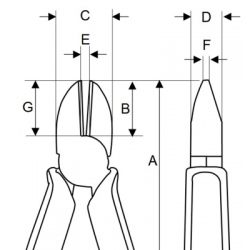 Szczypce ucinaki boczne 185 mm 2171G-180 BAHCO