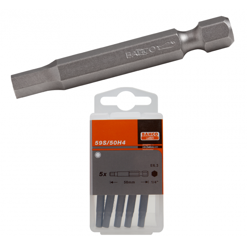 Bit imbusowy calowy HEX 3/8'' x 50 mm 5 szt. 59S/50H3/8 Bahco Bit imbusowy calowy HEX 3/8'' x 50 mm 5 szt. 59S/50H3/8 Bahco Bahcocentrum.pl