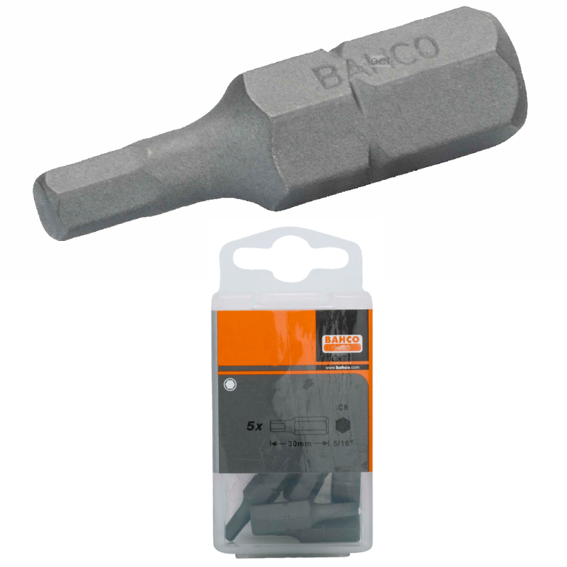 Bit 5/16'' imbusowy HEX 5 x 30 mm 5 szt. 70S/H5-5P BAHCO Bahcocentrum.pl