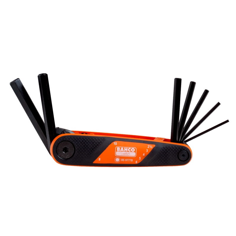 Zestaw 7 szt. kluczy trzpieniowych imbusowych rozkładanych hex 2.5-10 mm BE-9777B BAHCO Zestaw 7 szt. kluczy trzpieniowych imbusowych rozkładanych hex 2.5-10 mm BE-9777B BAHCO Bahcocentrum.pl