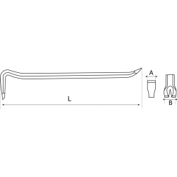 Łom nieiskrzący AL-BR 600 mm NS602-600 Bahco