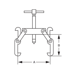 Ściągacz trójramienny nieiskrzący AL-BR 60-150 mm NS810-150 Bahco
