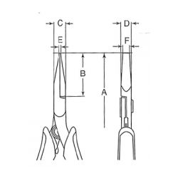 Szczypce płaskie precyzyjne 135 mm ERGO 4430 Bahco