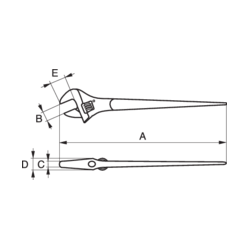 Klucz nastawny szpiklucowaty 405 mm 84-PODGER Bahco