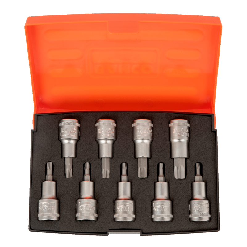 Zestaw 9 sztuk nasadek 1/2'' z końcówką torx S9TORX BAHCO Zestaw 9 sztuk nasadek 1/2'' z końcówką torx S9TORX BAHCO Bahcocentrum.pl