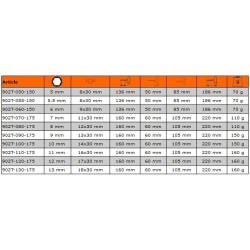 Klucz trzpieniowy T-kształtny nasadowy 10 mm 902T-100-175 BAHCO