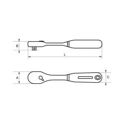 Grzechotka dwukierunkowa 3/8'' SB7750 Bahco