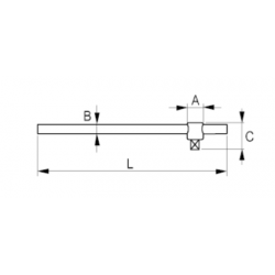 Pokrętło przesuwne T-kształtne 3/8'' 200 mm 7754-8 BAHCO