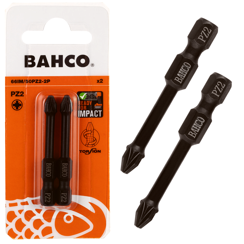 Bit udarowy Pozidriv PZ2 x 50 mm 2 szt. 66IM/50PZ2-2P Bahco Bit udarowy Pozidriv PZ2 x 50 mm 2 szt. 66IM/50PZ2-2P Bahco Bahcocentrum.pl