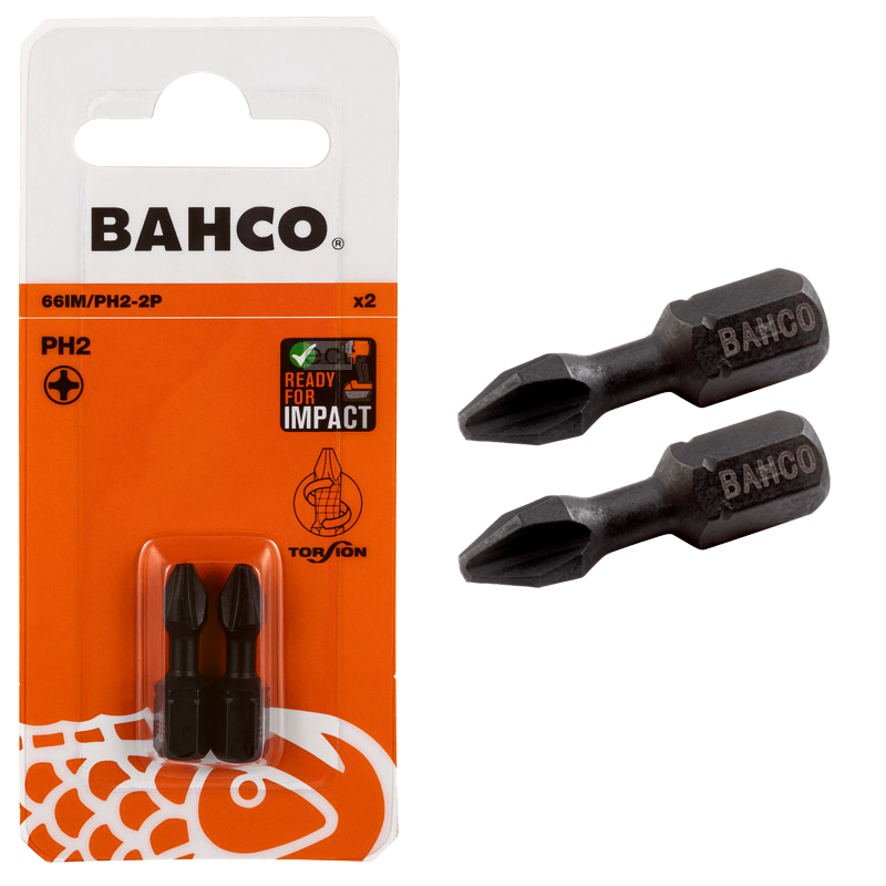Bit udarowy Phillips PH2 x 25 mm 2 szt. 66IM/PH2-2P Bahco Bit udarowy Phillips PH2 x 25 mm 2 szt. 66IM/PH2-2P Bahco Bahcocentrum.pl