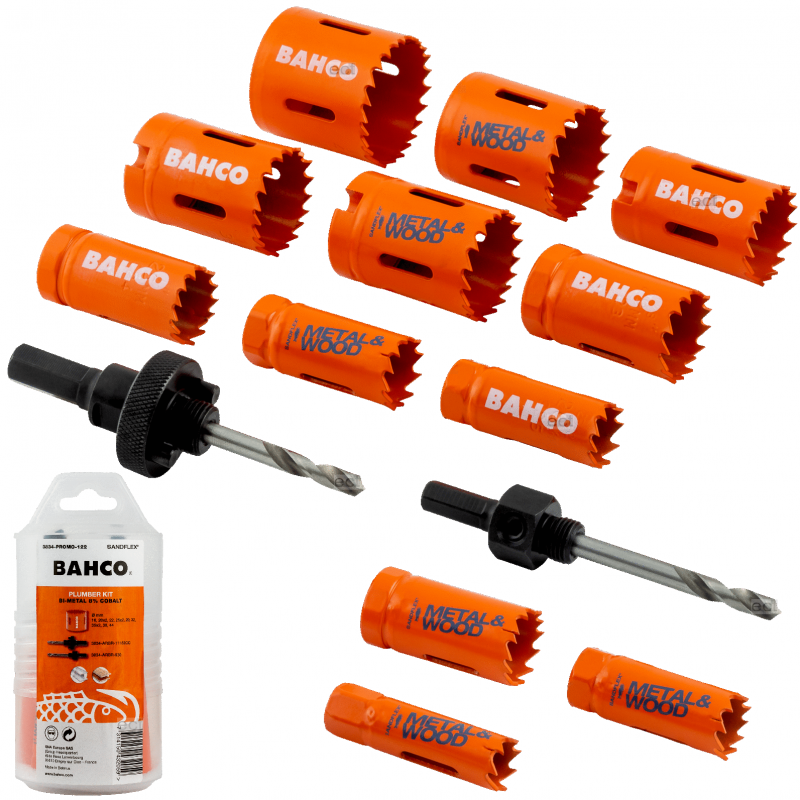 Zestaw otwornic bimetalowych 14 el. Sandflex 3834-PROMO-122 BAHCO Zestaw otwornic bimetalowych 14 el. Sandflex 3834-PROMO-122 BAHCO Bahcocentrum.pl