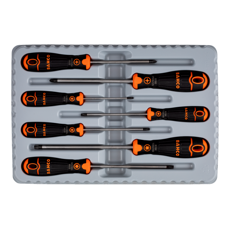 Zestaw 6 szt. wkrętaków Pozidriv PZ i Torx B219.007 Bahco FIT Zestaw 6 szt. wkrętaków Pozidriv PZ i Torx B219.007 Bahco FIT Bahcocentrum.pl