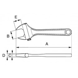 Klucz nastawny do zadań specjalnych 155 mm 91C Bahco