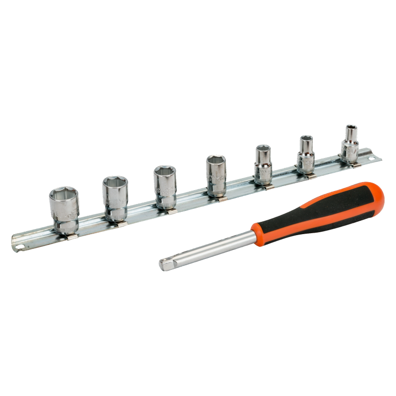 Zestaw nasadek 1/4'' w rozmiarach calowych + pokrętło 7 el. 6729SZ Bahco Zestaw nasadek 1/4'' w rozmiarach calowych + pokrętło 7 el. 6729SZ Bahco Bahcocentrum.pl