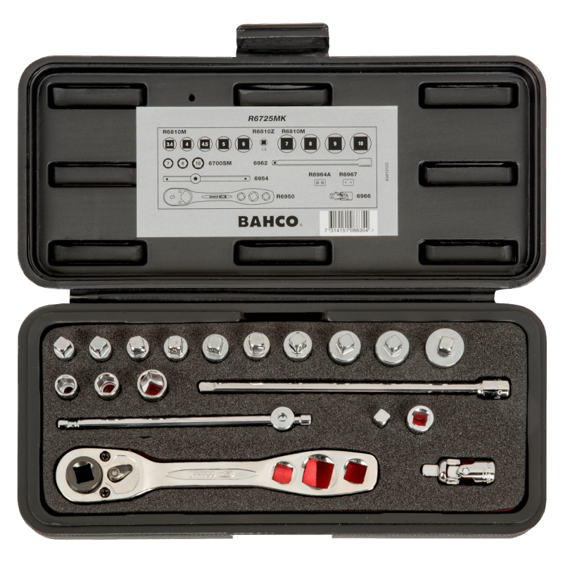 Zestaw narzędzi 1/4'' R6725MK BAHCO Zestaw narzędzi 1/4'' R6725MK BAHCO Bahcocentrum.pl