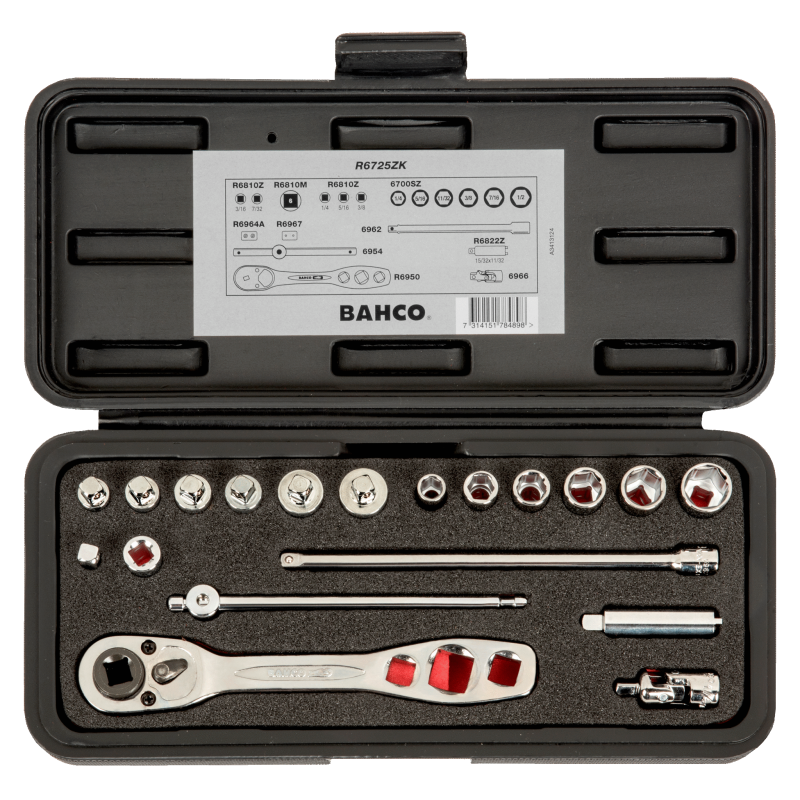 Zestaw narzędzi 1/4'' calowych R6725ZK BAHCO Zestaw narzędzi 1/4'' calowych R6725ZK BAHCO Bahcocentrum.pl