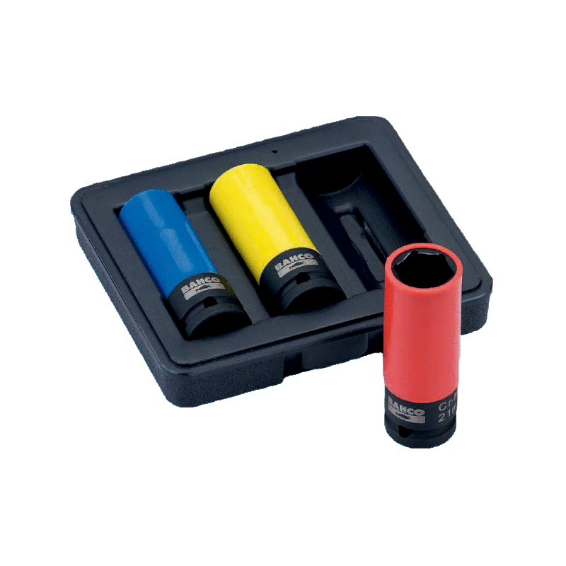 Zestaw 3 szt. nasadek udarowych do felg aluminiowych BWSS12P3 BAHCO Zestaw 3 szt. nasadek udarowych do felg aluminiowych BWSS12P3 BAHCO Bahcocentrum.pl