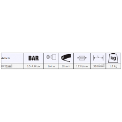 Pistolet wyciskacz pneumatyczny 310 ml BP215A Bahco