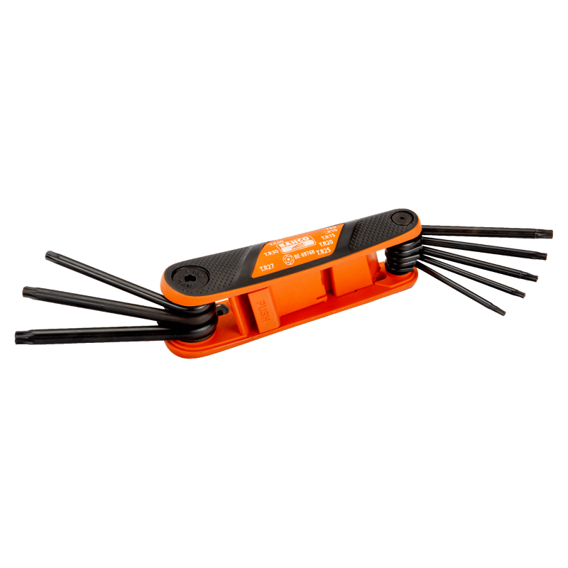 Zestaw 8 szt. kluczy imbusowych TORX z otworem T9-T40 BE-8976B BAHCO Zestaw 8 szt. kluczy imbusowych TORX z otworem T9-T40 BE-8976B BAHCO Bahcocentrum.pl