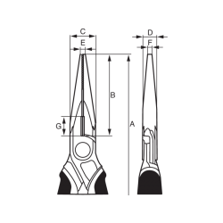 Szczypce półokrągłe 200 mm 2430 D-200 BAHCO