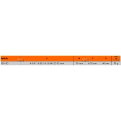 Wiertło stopniowe do metalu Ø 4-22 mm 229-SD BAHCO