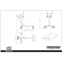 Mobilny stojak do silnika 500 kg BH8AC2-500 BAHCO