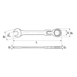 Klucz płasko-oczkowy z grzechotką uchylną 19 mm 19-19-1 IRIMO
