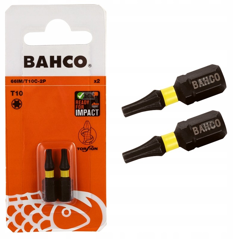 Bit udarowy Torx T10 x 25 mm 2 szt. 66IM/T10C-2P BAHCO Bit udarowy Torx T10 x 25 mm 2 szt. 66IM/T10C-2P BAHCO Bahcocentrum.pl